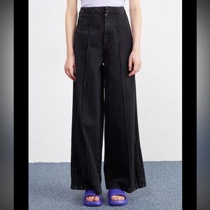 Adidas Black Wide Leg Montreal Jeans